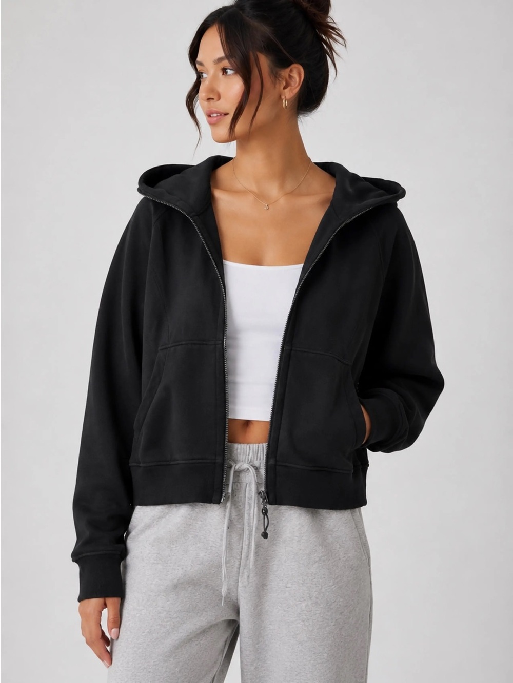 lululemon athletica Scuba Oversized Full-Zip Hoodie in Black